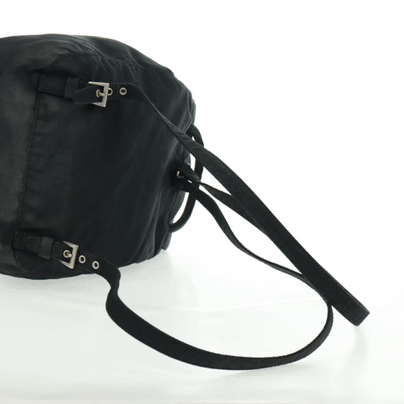 PRADA Backpack Nylon Black Silver Auth bs32084