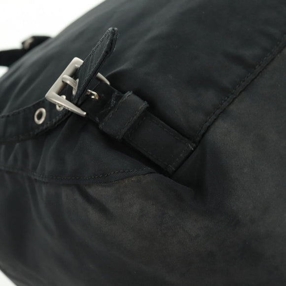 PRADA Backpack Nylon Black Silver Auth bs32084