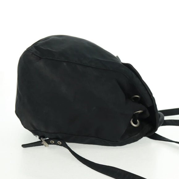 PRADA Backpack Nylon Black Silver Auth bs32084
