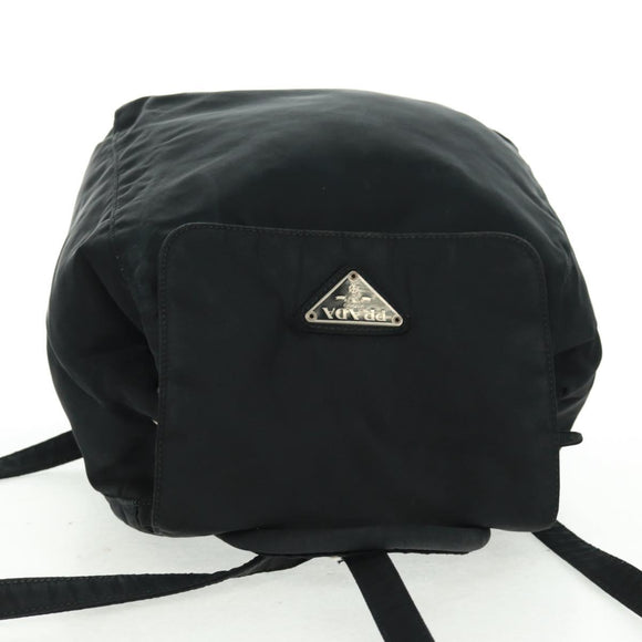 PRADA Backpack Nylon Black Silver Auth bs32084