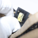 CHANEL Ketting Schoudertas Nylon Leer Zwart Goud CC Auth bs32086-12