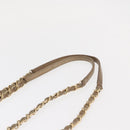 CHANEL Ketting Schoudertas Nylon Leer Zwart Goud CC Auth bs32086-8