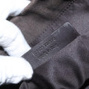 SAINT LAURENT Tote Bag Canvas Black Silver 123435 Auth bs32088-12