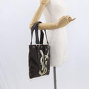 SAINT LAURENT Tote Bag Canvas Black Silver 123435 Auth bs32088-22