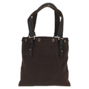 SAINT LAURENT Tote Bag Canvas Black Silver 123435 Auth bs32088-2