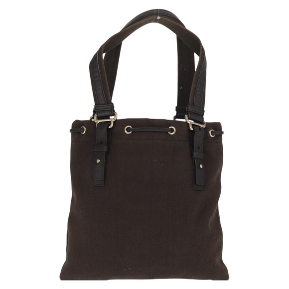 SAINT LAURENT Tote Bag Canvas Black Silver 123435 Auth bs32088