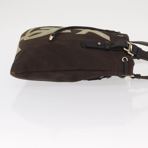 SAINT LAURENT Tote Bag Canvas Black Silver 123435 Auth bs32088