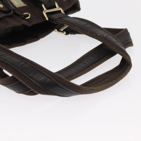 SAINT LAURENT Tote Bag Canvas Black Silver 123435 Auth bs32088