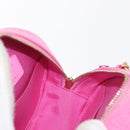 CHANEL Matelassé Chain Shoulder Bag Canvas Pink Gold CC Auth bs32090-20