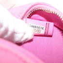 CHANEL Matelassé Chain Shoulder Bag Canvas Pink Gold CC Auth bs32090-12