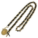 CHANEL Chain Belt metal Gold CC Auth bs32091-1