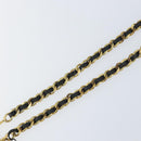 CHANEL Chain Belt metal Gold CC Auth bs32091-4