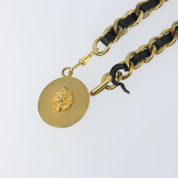 CHANEL Chain Belt metal Gold CC Auth bs32091