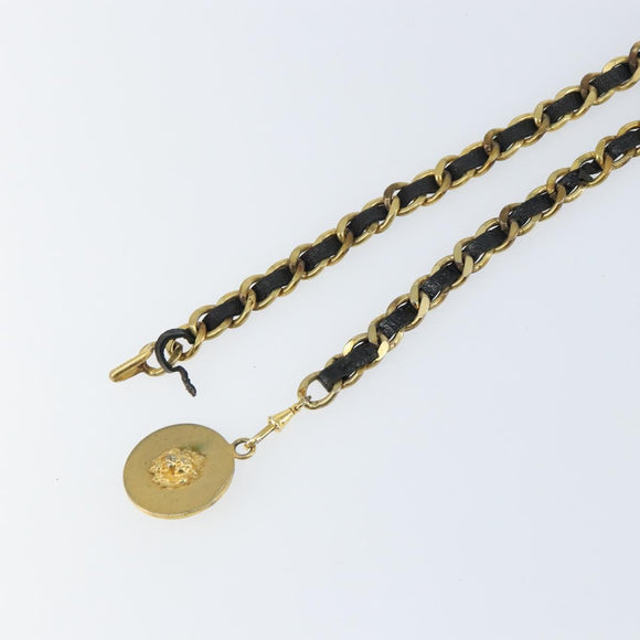 CHANEL Chain Belt metal Gold CC Auth bs32091