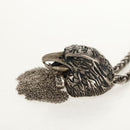 GUCCI Anger Forest Eagle Head Necklace metal Silver Auth bs32093V-5