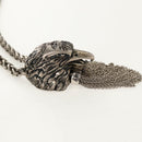 GUCCI Anger Forest Eagle Head Necklace metal Silver Auth bs32093V-6