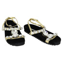 Miu Miu Sandals Leather Suede Black Auth bs32095-1