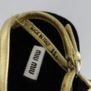 Miu Miu Sandals Leather Suede Black Auth bs32095-14