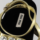 Miu Miu Sandals Leather Suede Black Auth bs32095-16