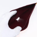 CARTIER Must Line Bifold Wallet Leather Bordeaux Gold Auth bs32096-14