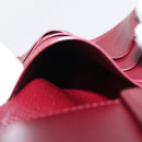 CARTIER Must Line Bifold Wallet Leather Bordeaux Gold Auth bs32096-15