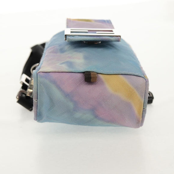 FENDI Zucca Canvas Umhängetasche Blau Silber Auth bs32097V