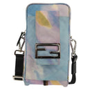 FENDI Zucca Canvas Umhängetasche Blau Silber Auth bs32097V-13