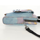 FENDI Zucca Canvas Shoulder Bag Blue Silver Auth bs32097V-4