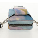 FENDI Zucca Canvas Shoulder Bag Blue Silver Auth bs32097V-6