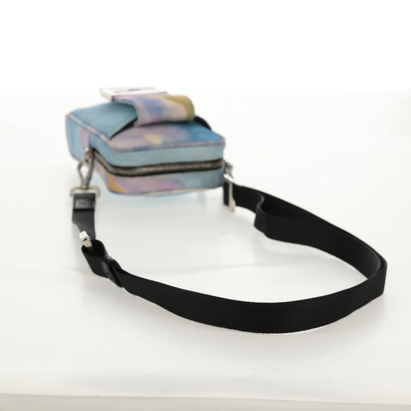 FENDI Zucca Canvas Umhängetasche Blau Silber Auth bs32097V
