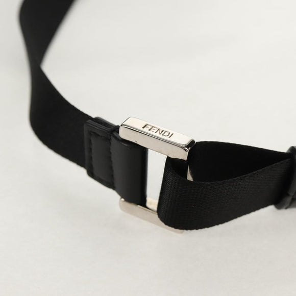 FENDI Zucca Canvas Shoulder Bag Blue Silver Auth bs32097V