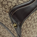CELINE C Sulky Boston Bag Canvas Brown Gold Auth bs32098-17