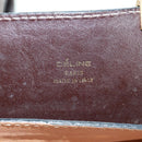 CELINE C Sulky Boston Bag Canvas Brown Gold Auth bs32098-22