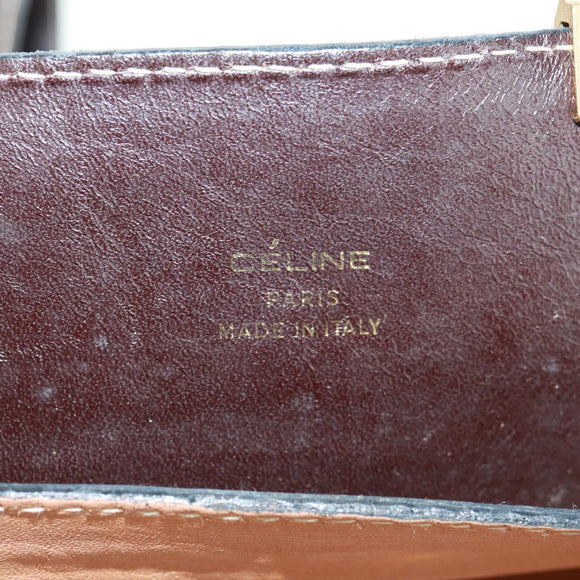 CELINE C Sulky Boston Bag Canvas Brown Gold Auth bs32098