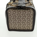 CELINE C Sulky Boston Bag Canvas Brown Gold Auth bs32098-3