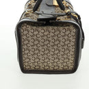 CELINE C Sulky Boston Bag Canvas Brown Gold Auth bs32098-4