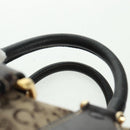 CELINE C Sulky Boston Bag Canvas Brown Gold Auth bs32098-14