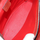 CELINE Hand Bag Leather Red Gold Auth bs32099-10