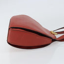 CELINE Hand Bag Leather Red Gold Auth bs32099-3