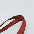 CELINE Hand Bag Leather Red Gold Auth bs32099-8