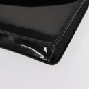 CELINE Clutch Bag Enamel Black Gold Auth bs32100-15