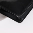 CELINE Clutch Bag Enamel Black Gold Auth bs32100-16