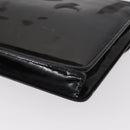 CELINE Clutch Bag Enamel Black Gold Auth bs32100-17
