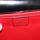CELINE Clutch Bag Enamel Black Gold Auth bs32100-19