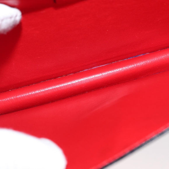 CELINE Clutch Bag Enamel Black Gold Auth bs32100