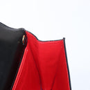 CELINE Clutch Bag Enamel Black Gold Auth bs32100-20