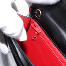 CELINE Clutch Bag Enamel Black Gold Auth bs32100-22
