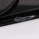 CELINE Clutch Bag Enamel Black Gold Auth bs32100-6