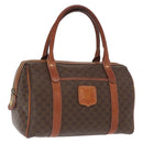 CELINE Macadam Canvas Hand Bag PVC Leather Brown Gold Auth bs32103-1