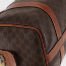 CELINE Macadam Canvas Hand Bag PVC Leather Brown Gold Auth bs32103-9